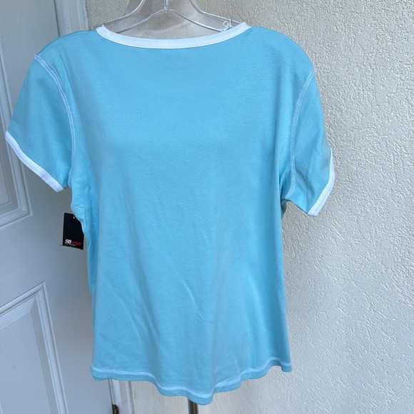 SJB-ACTIVE. Light Blue Short Sleeve Shirt. Active wear. Size L. 100% Cot… - Picture 2 of 5